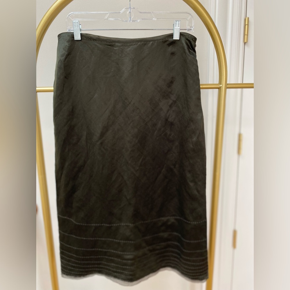 Eileen Fisher Olive Midi Skirt